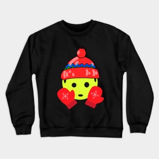 Cute Pickleball Red Christmas Winter Mittens and Hat Crewneck Sweatshirt